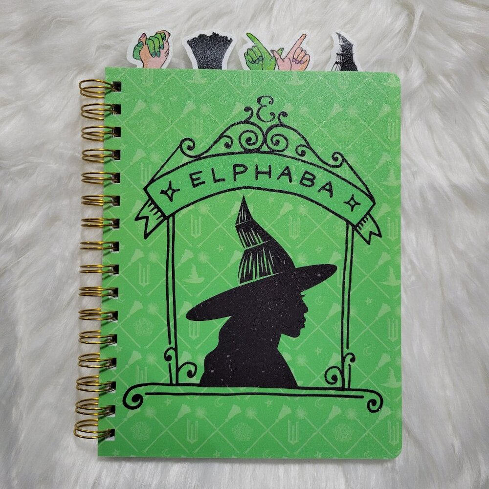 Wicked Elphaba Tabbed Spiral Notebook
